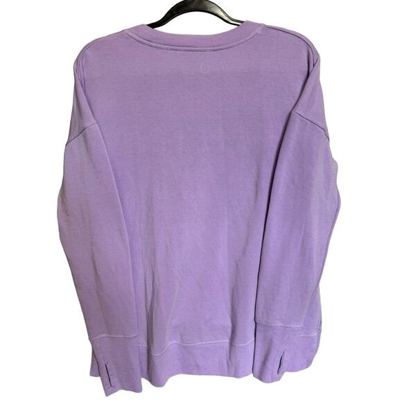 Athleta Coaster Luxe Sweatshirt Crewneck Pullover Relaxed Fit Purple Size Medium - Picture 5 of 10